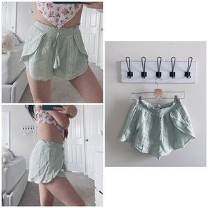 American Eagle Mint Lace Shorts